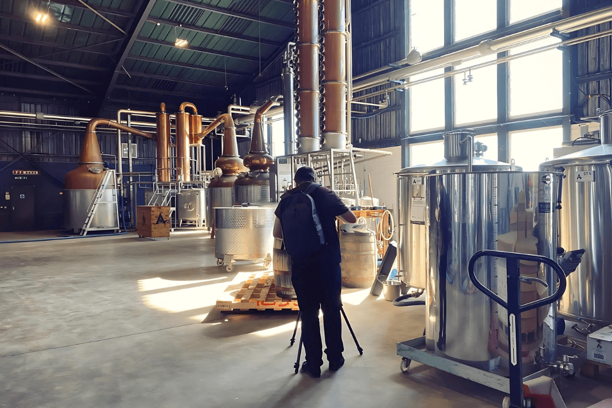 Martin Reid behind the scenes at Arbikie Highland Distillery